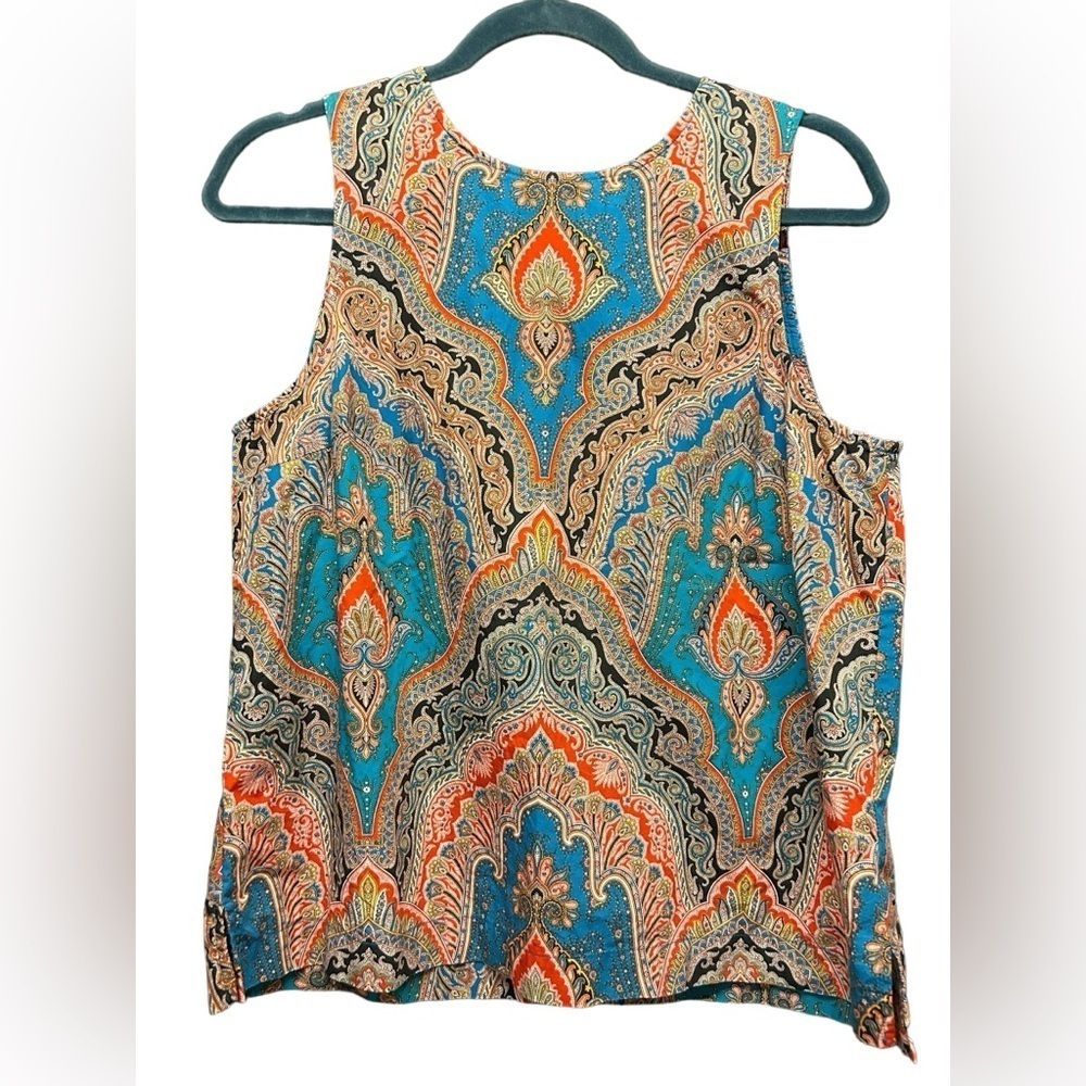 Paisley Sleeveless Top - Multicolor